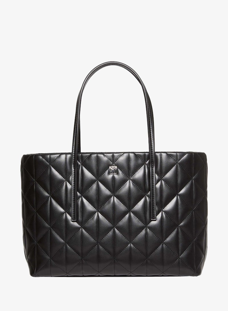 CALVIN KLEIN Emblem Quilted Tote Bag - Image 1